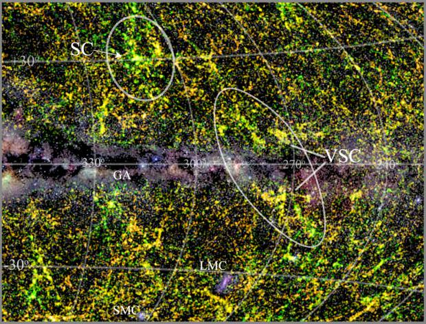 Scoperto un nuovo superammasso di galassie: è ‘accanto’ alla Via Lattea